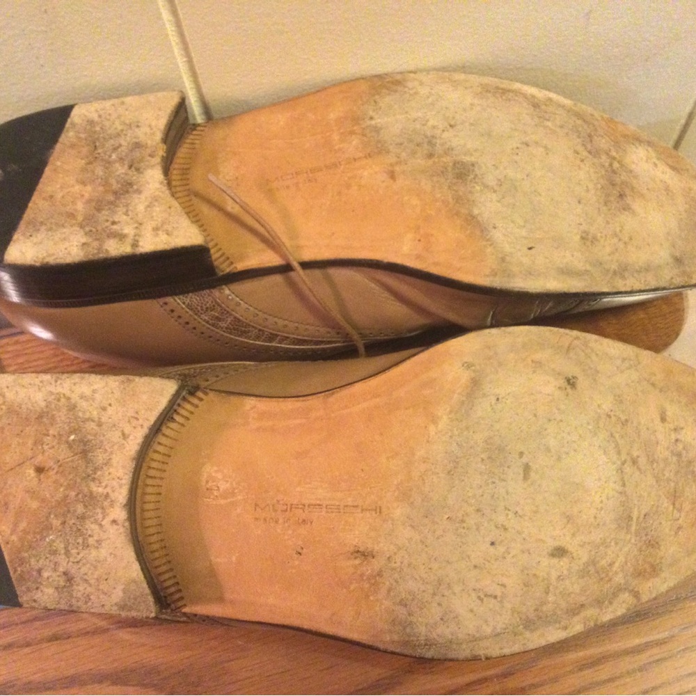 Moreschi Light Brown Oxfords - Picture 5 of 8
